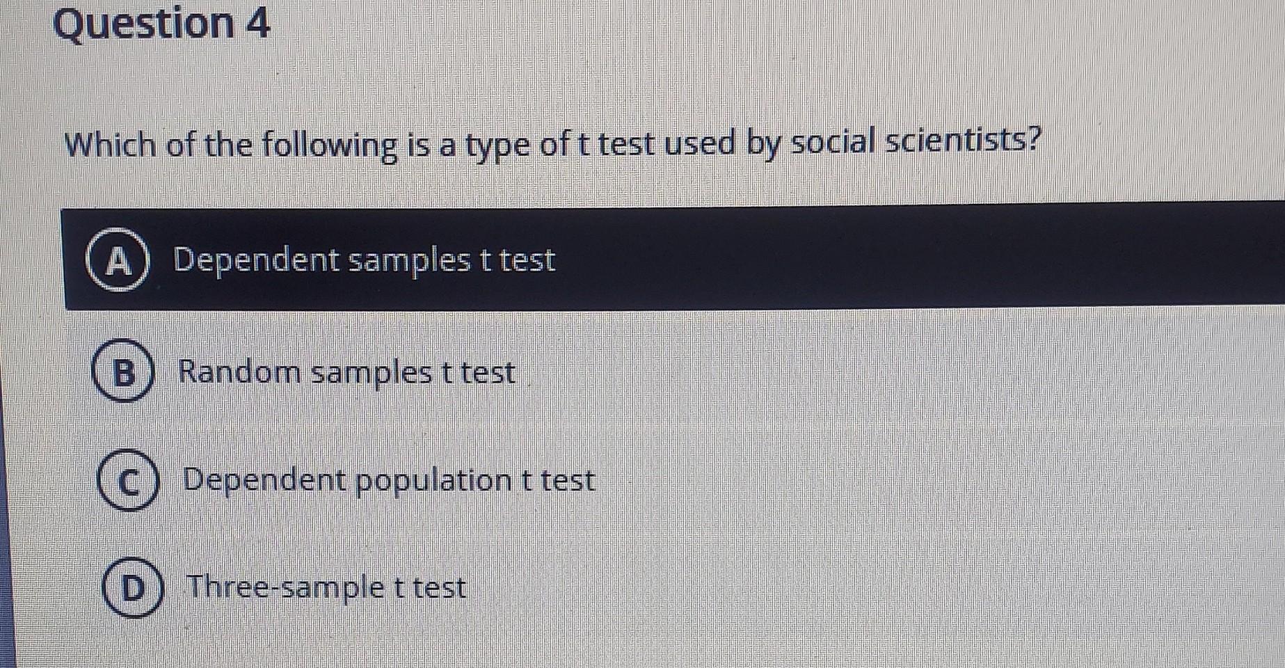 a t test can be used to identify which of the following
