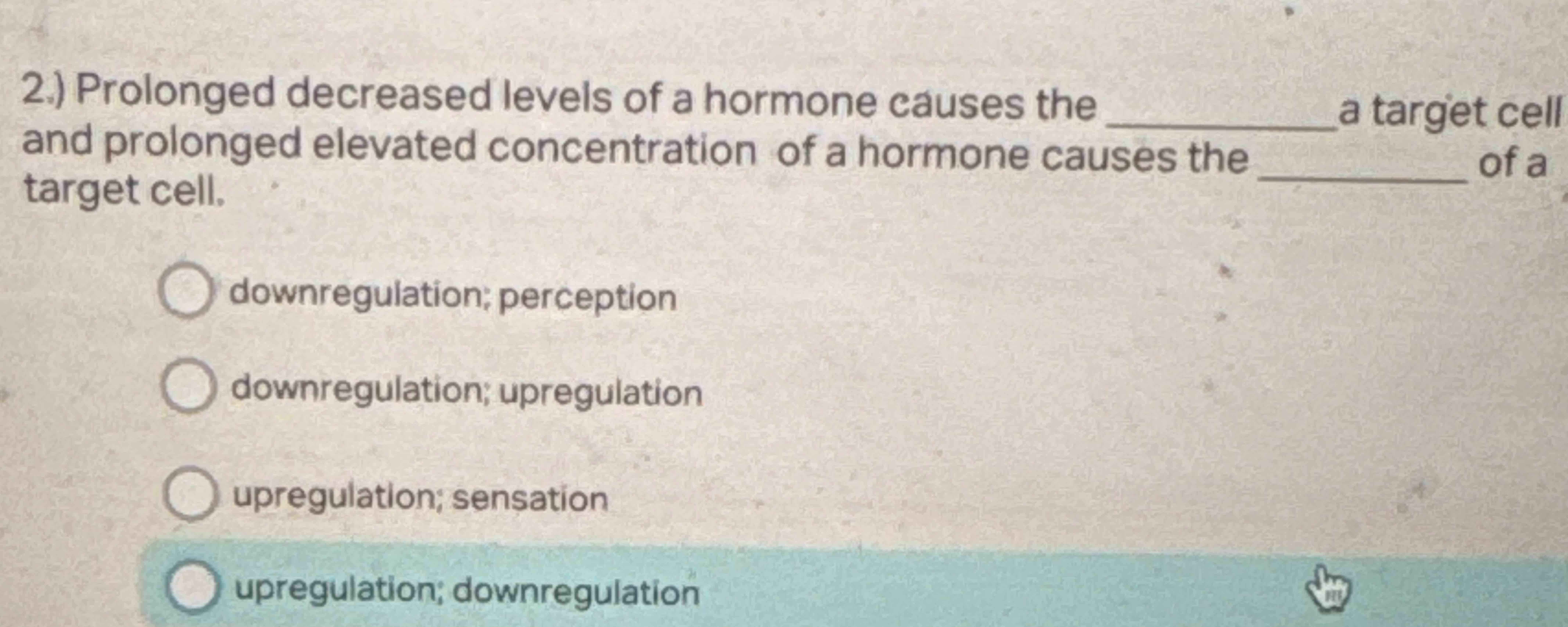 solved a decrease in regulation will cause multiple... Solved 2.) Prolonged decreased levels of a hormone causes | Chegg.com