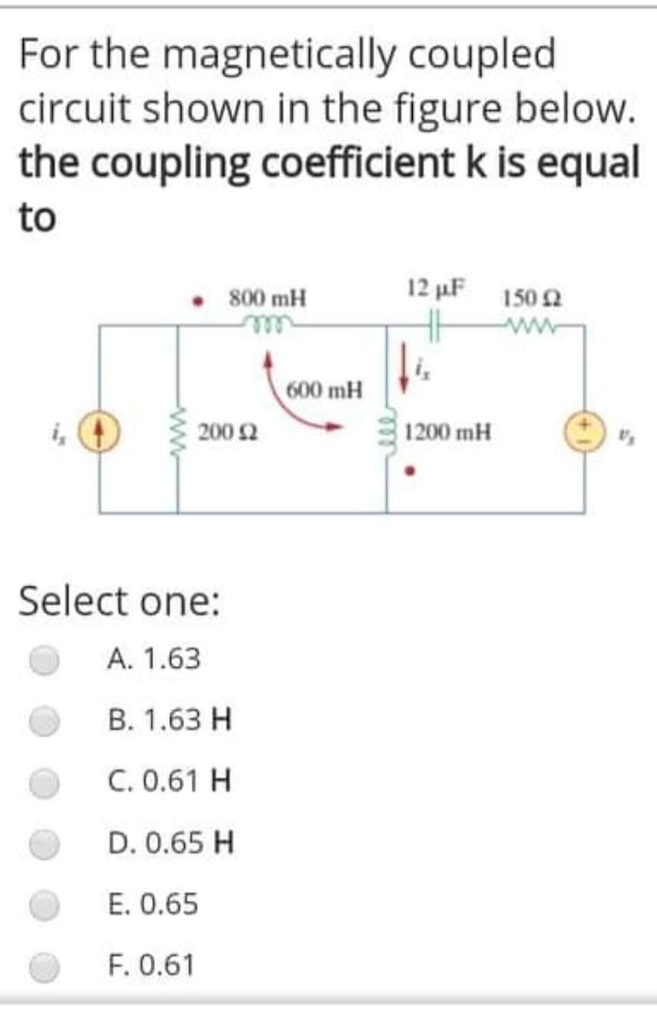 Solved For The Magnetically Coupled Circuit Shown In The | Chegg.com