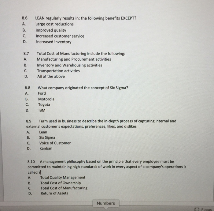 Solved LEAN regularly results in the following benefits