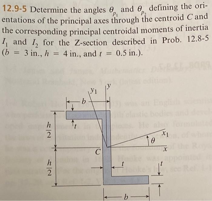 Solved Pi P2 12.9-5 Determine the angles e, and defining the | Chegg.com