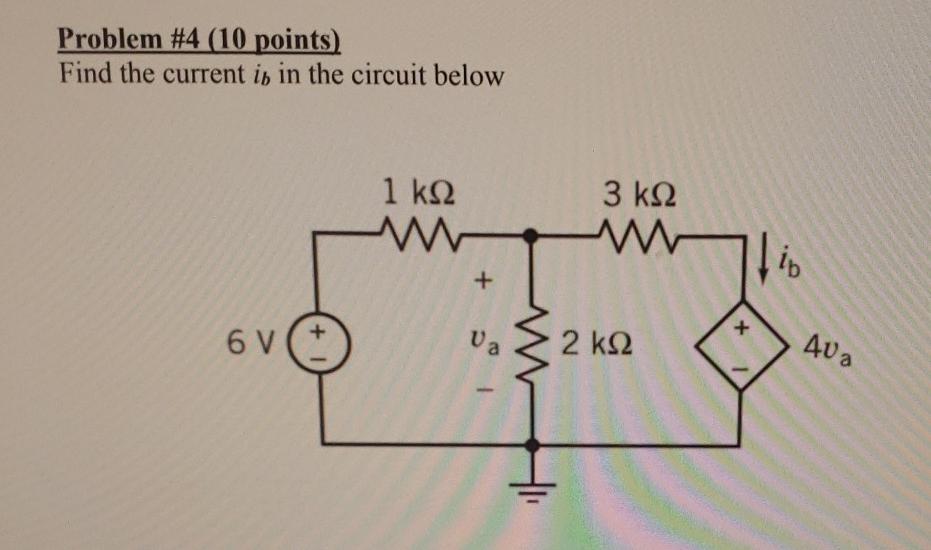 Solved Problem #4 (10 points) Find the current is in the | Chegg.com