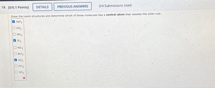 Solved Draw the Lewis structures and determine which of | Chegg.com