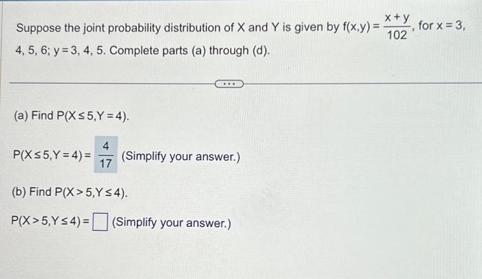 Solved Suppose The Joint Probability Distribution Of X And Y | Chegg.com