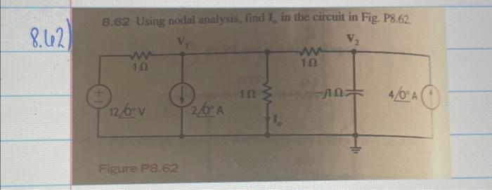 Solved 8 62 Using Nodal Unalysis Find K0 In The Circuit In