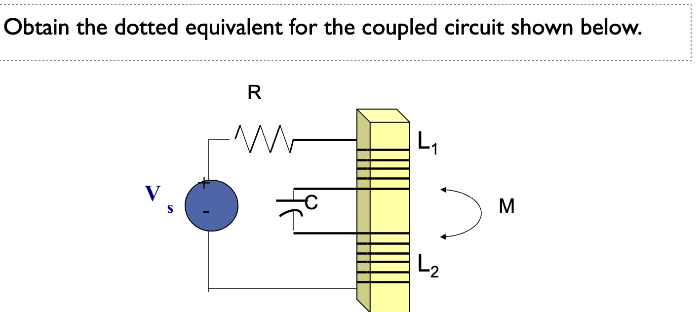 Solved Obtain the dotted equivalent for the coupled circuit | Chegg.com