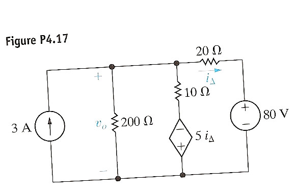 Solved a) Use the node-voltage method to find vo in | Chegg.com