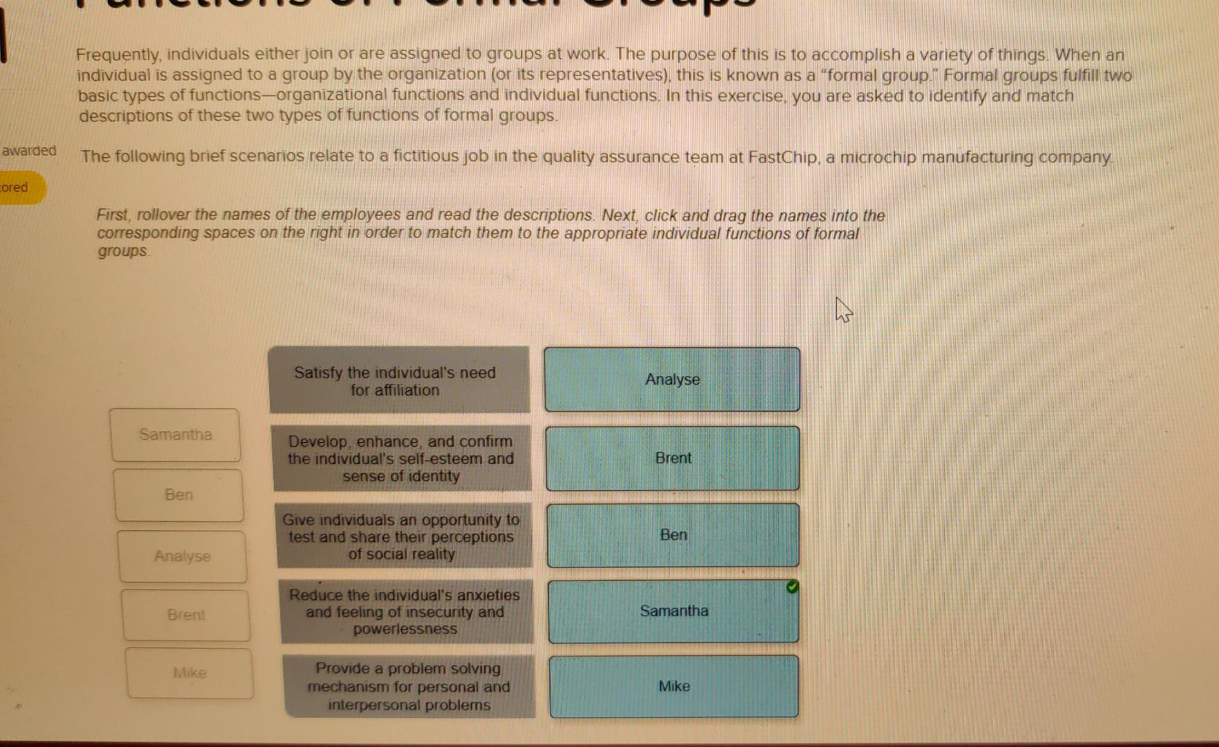 Solved Frequently, individuals either join or are assigned