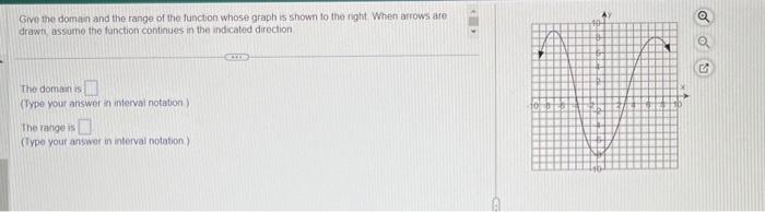 Solved Give the doman and the range of the function whose | Chegg.com
