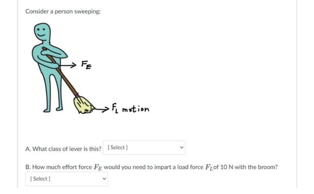 Solved Consider a person sweeping 条 of motion A. What class