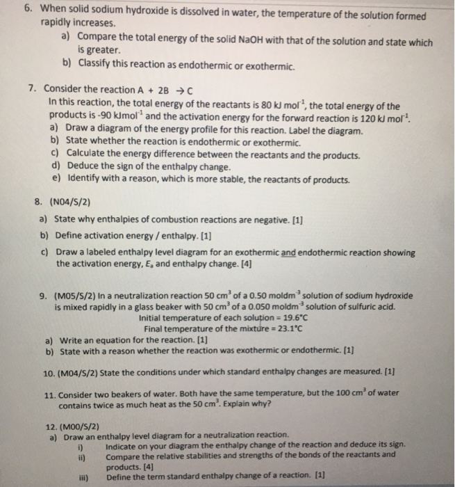 solved-6-when-solid-sodium-hydroxide-is-dissolved-in-water-chegg