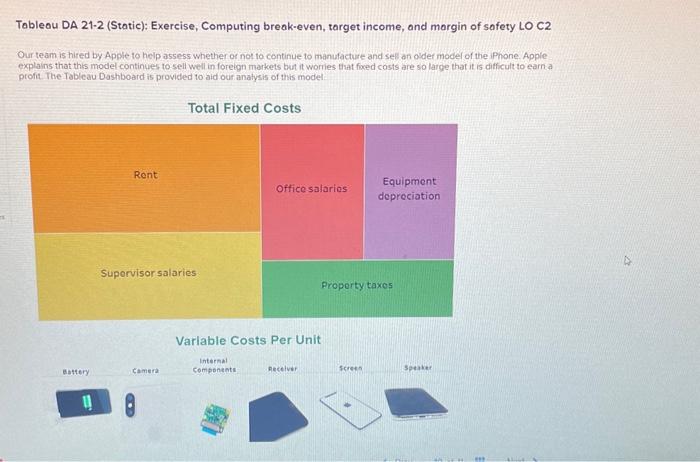 Tableau DA 21-2 (Static): Exercise, Computing | Chegg.com