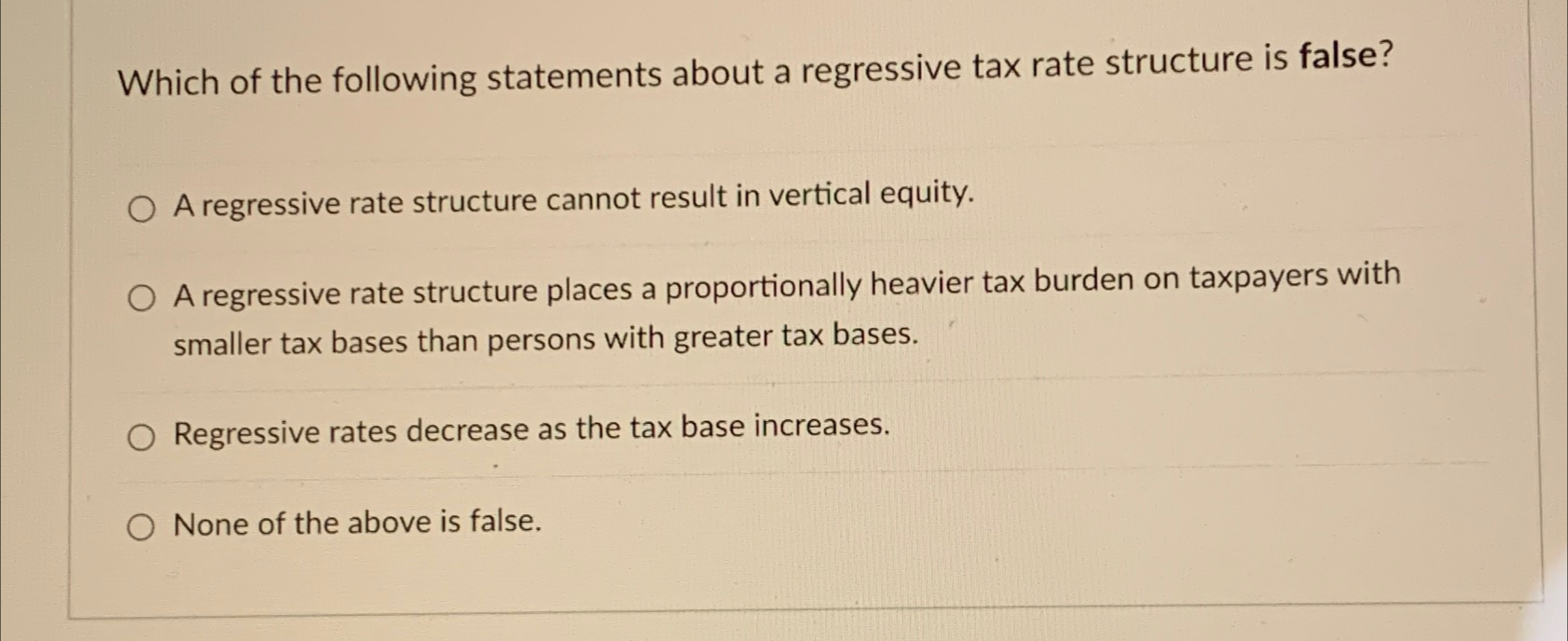 Solved Which of the following statements about a regressive | Chegg.com