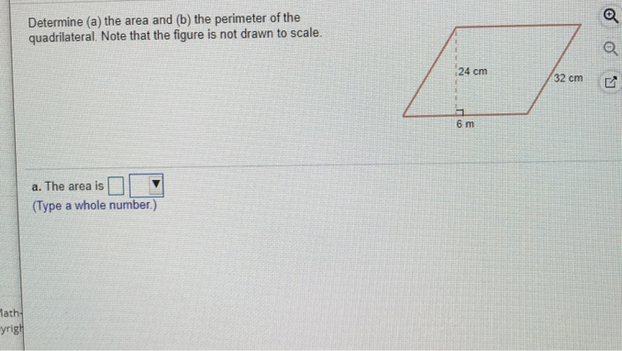 Solved Determine (a) the area and (b) the perimeter of the | Chegg.com