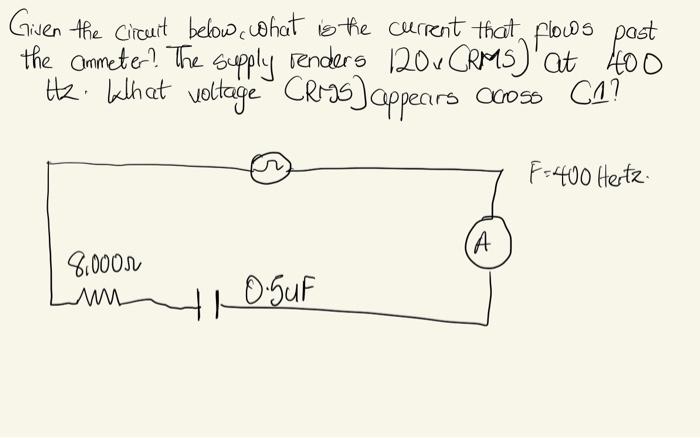 Solved Given the circuit below, what is the current that | Chegg.com