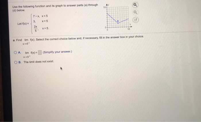 Solved AY 10 a Use the following function and its graph to | Chegg.com
