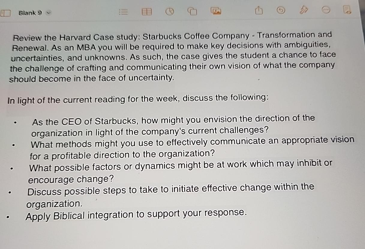 starbucks case study harvard