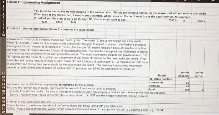 linear programming choice board assignment answers