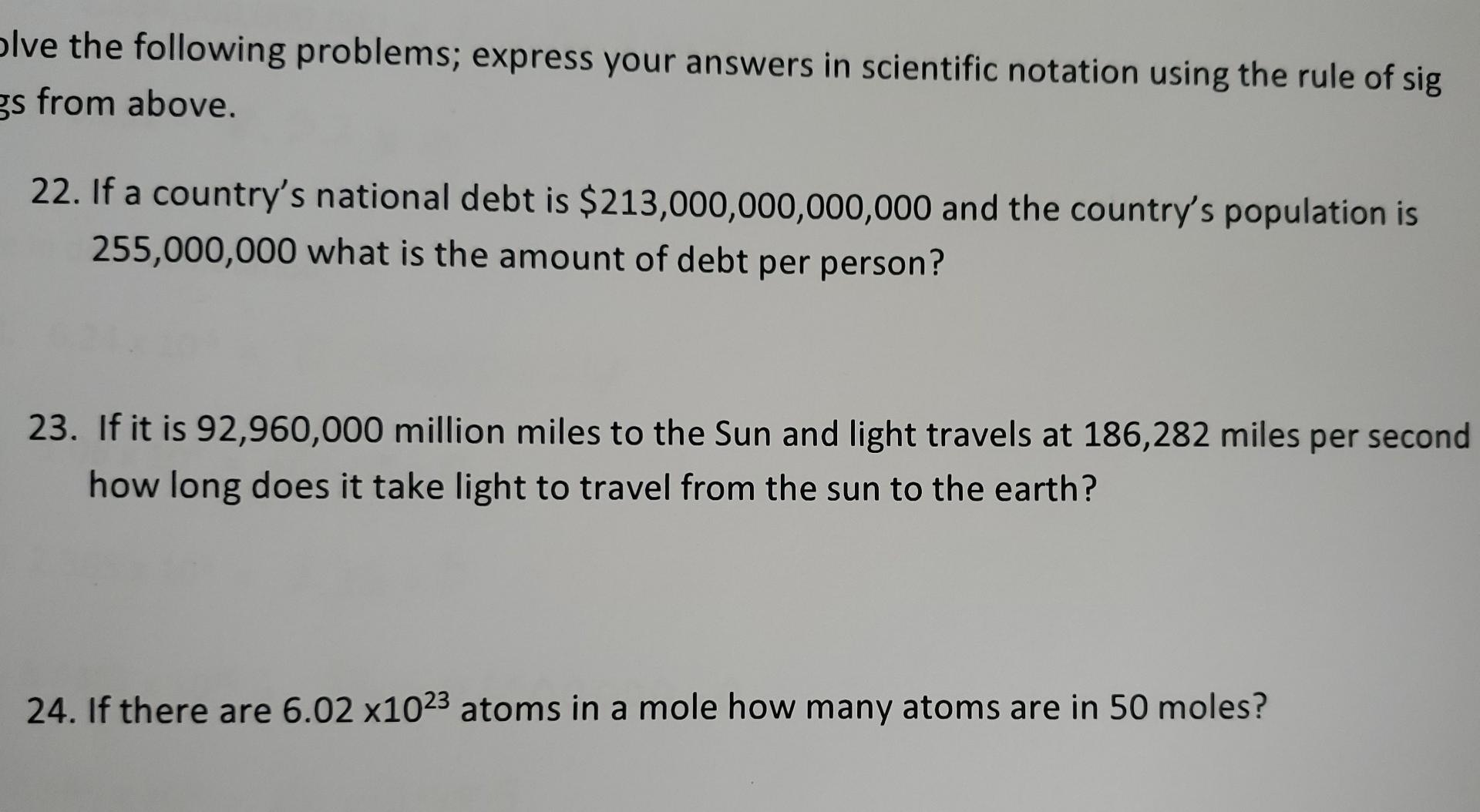 Trip Around the Sun with Scientific Notation