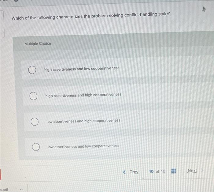 Solved Which of the following characterizes the | Chegg.com