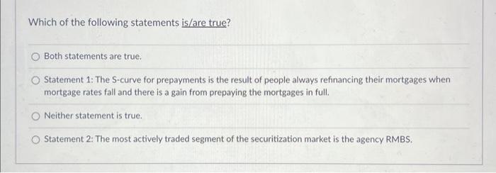 Solved Which of the following statements is/are true? Both | Chegg.com