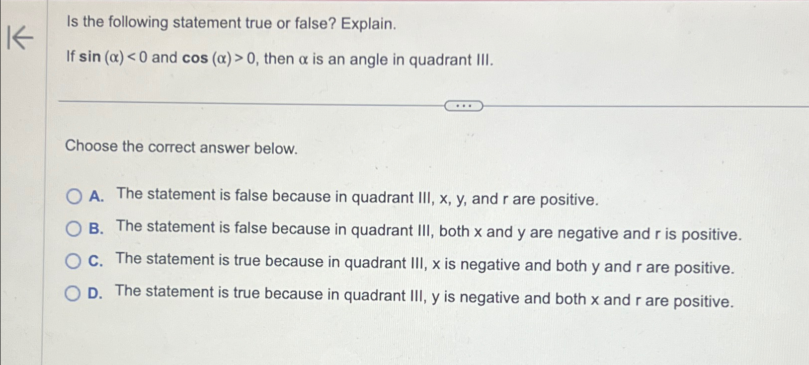 Solved Is the following statement true or false? Explain.If | Chegg.com