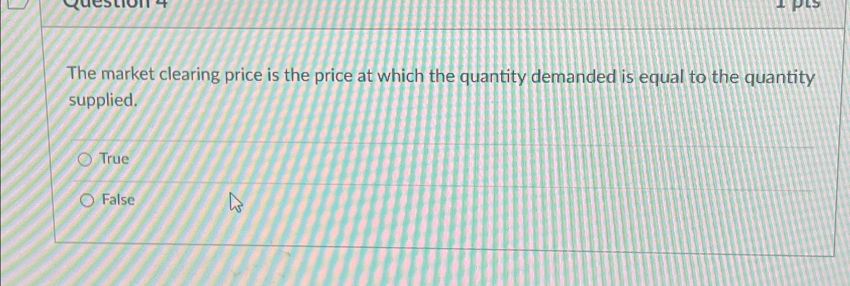 Solved The market clearing price is the price at which the | Chegg.com