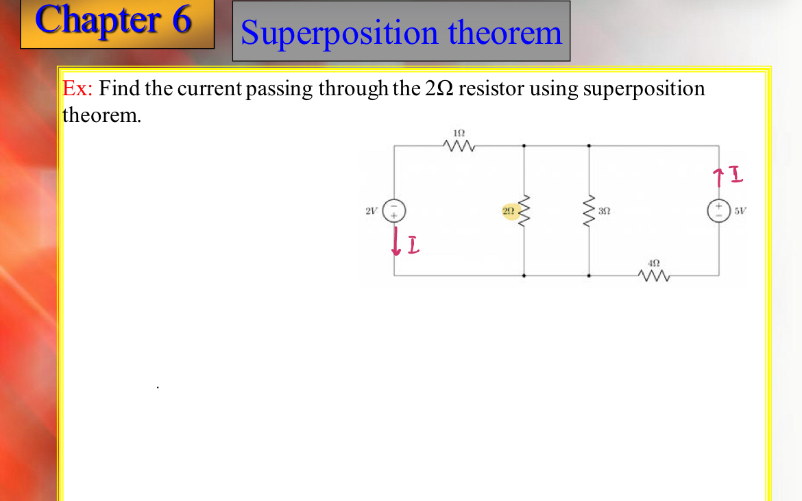 Solved Chapter 6superposition Theoremex Find The Current 6279