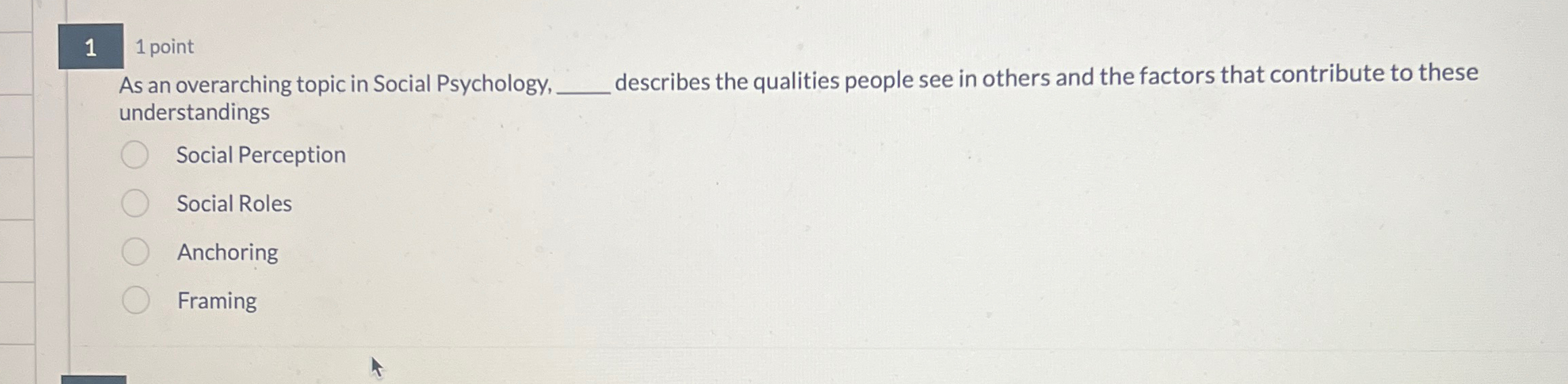 Solved 11 ﻿pointAs an overarching topic in Social | Chegg.com