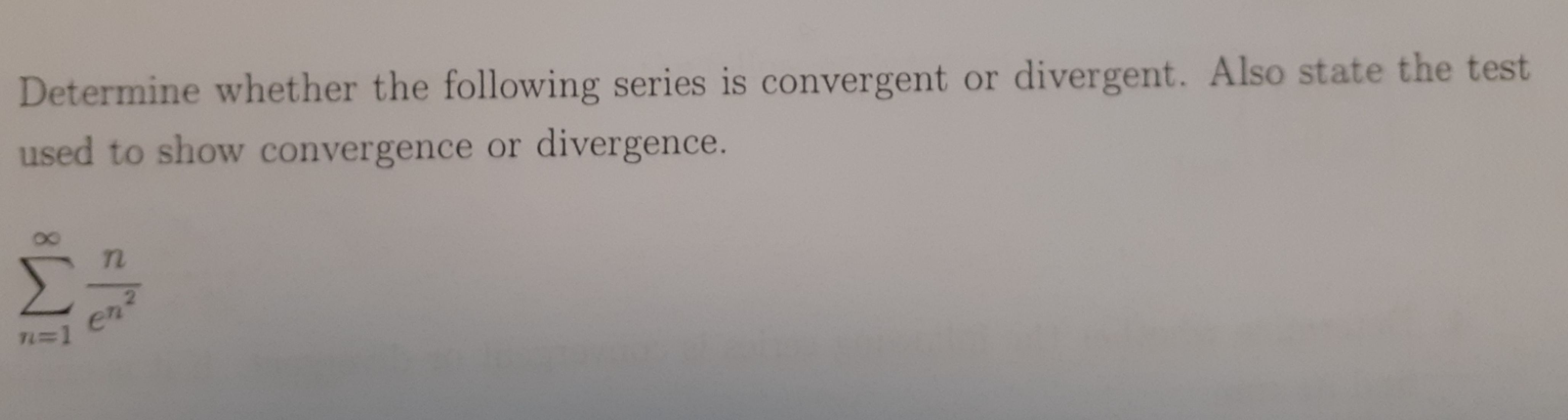 Solved Determine whether the following series is convergent | Chegg.com