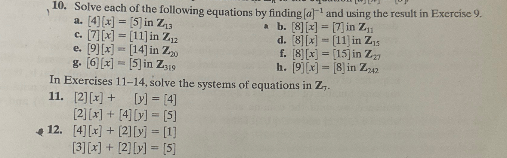 Solved NEED HELP WITH #10)B Solve each of the following | Chegg.com