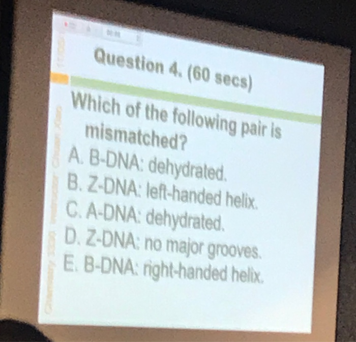 Solved Question 4.(60 Secs Which Of The Following Pair Is