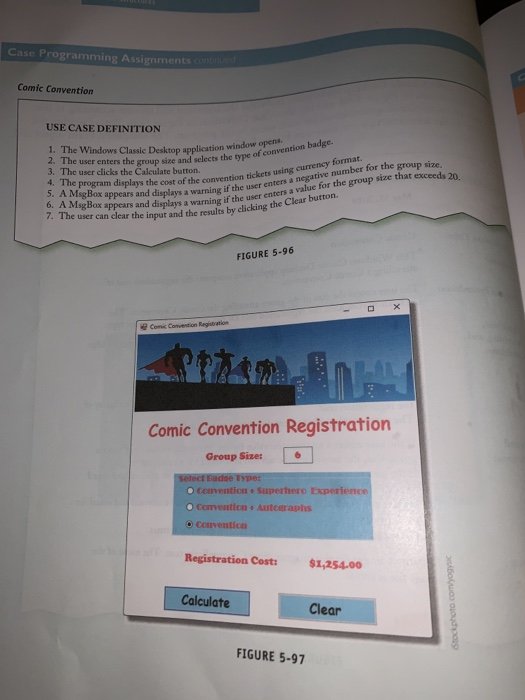 Solved Case Programming Assignments are Comic Convention | Chegg.com