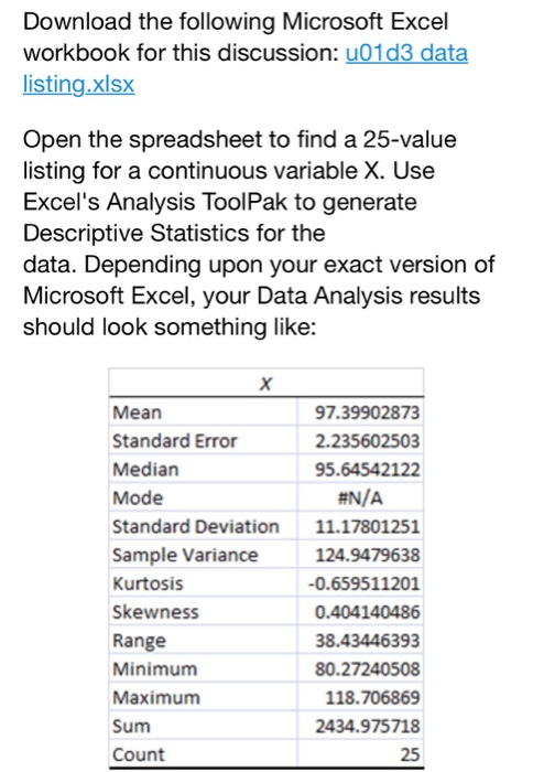 Solved Download the following Microsoft Excel workbook for | Chegg.com
