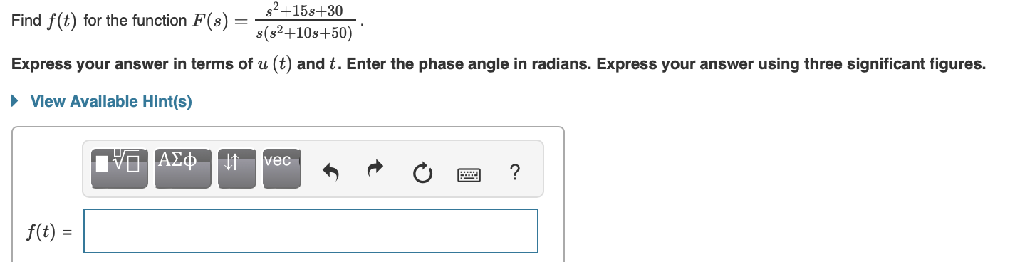 Solved Find F(t) ﻿for The Function | Chegg.com