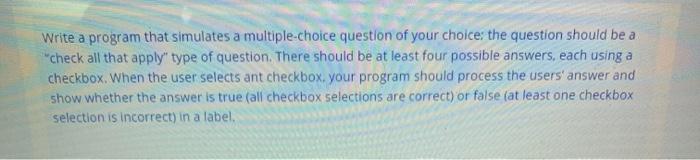 Solved Write a program that simulates a multiple-choice | Chegg.com