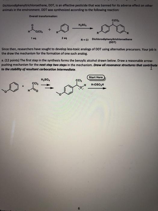Solved Dichlorodiphenyltrichloroethane, DDT, is an effective | Chegg.com