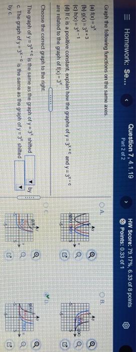 Solved Graph the following functions on the same axes.(a) | Chegg.com