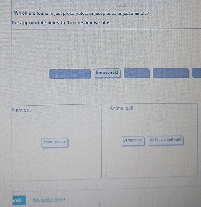 Solved Which are found in just prokaryotes, or just plants,