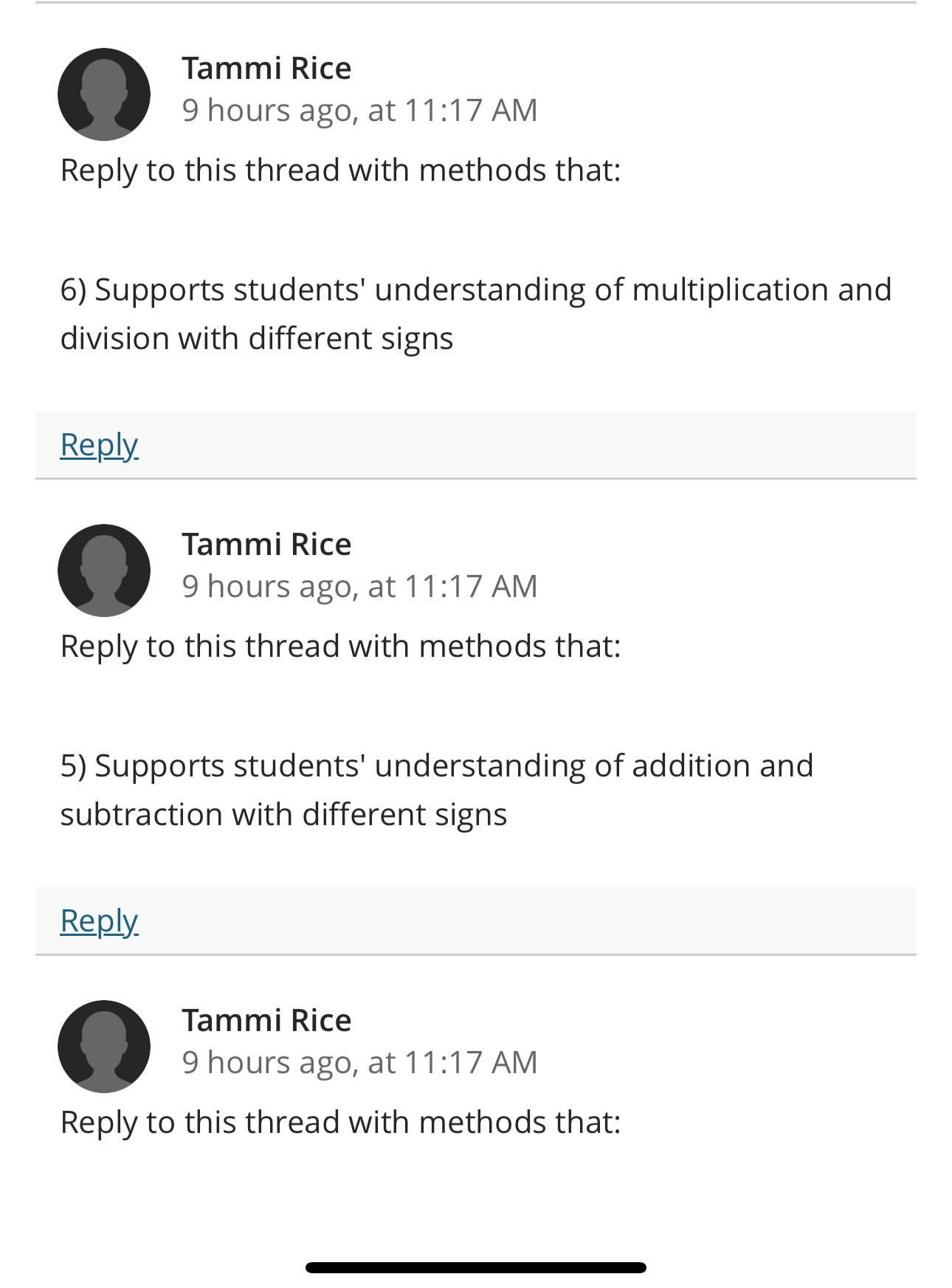 Solved Tammi Rice9 ﻿hours ago, at 11:17 ﻿AMReply to this | Chegg.com