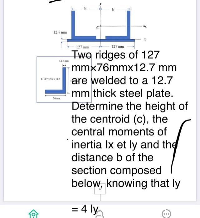 Solved Two ridges of 127 Tm mm×76 mm×12.7 mm are welded to a | Chegg.com