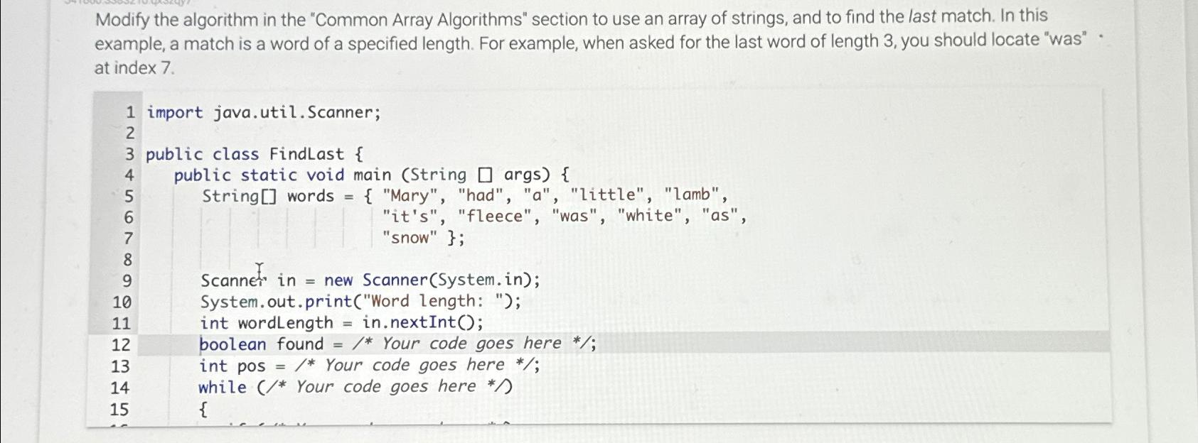 code org lesson 8 array algorithms