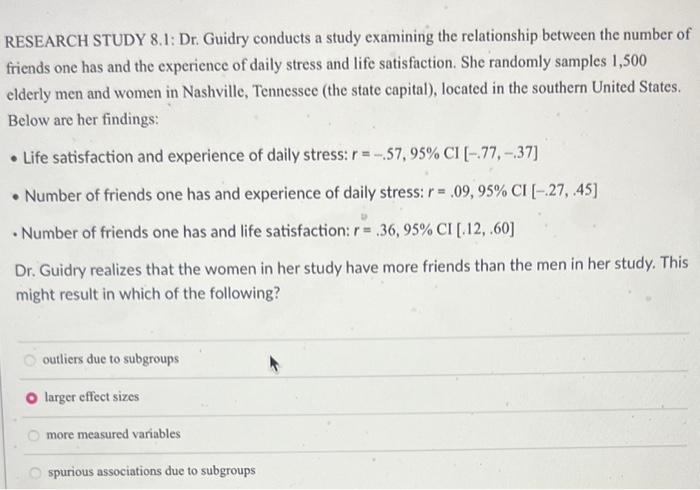 research study 8.1 dr guidry
