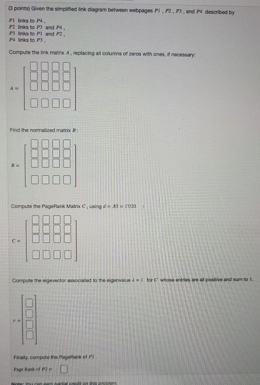 Solved (3 Points) Given The Simplified Link Diagram Between | Chegg.com