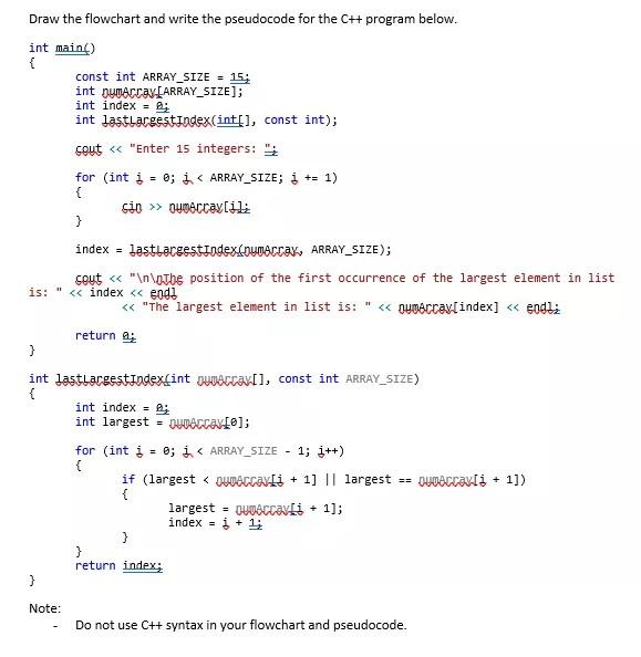 Solved Draw the flowchart and write the pseudocode for the | Chegg.com