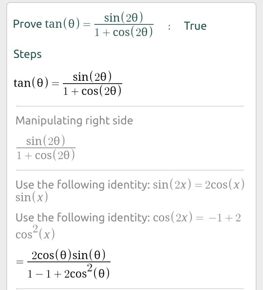 Solved how does Sin2x=2CosxSinx? The double angle formula is | Chegg.com