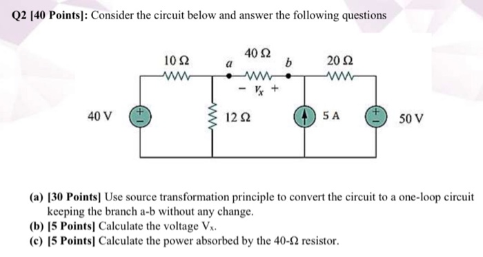 Solved Q1 [60 Points]: Consider the circuit below and answer | Chegg.com