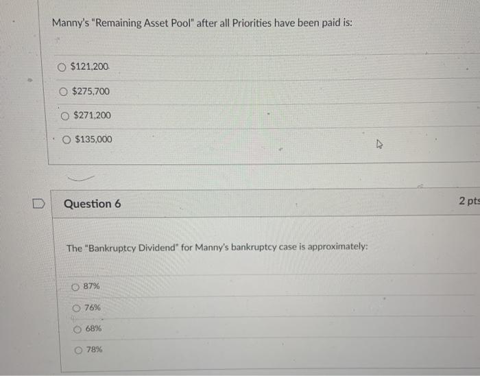 Solved Questions (1) through (6) are based on the following | Chegg.com