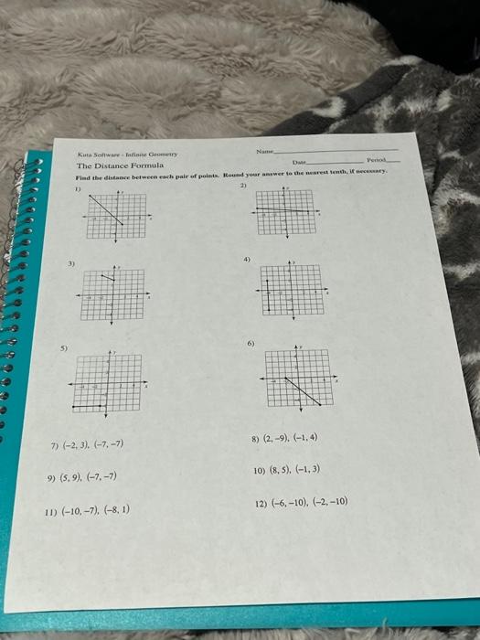 Solved 5) Kuta Software Infinite Geometry The Distance