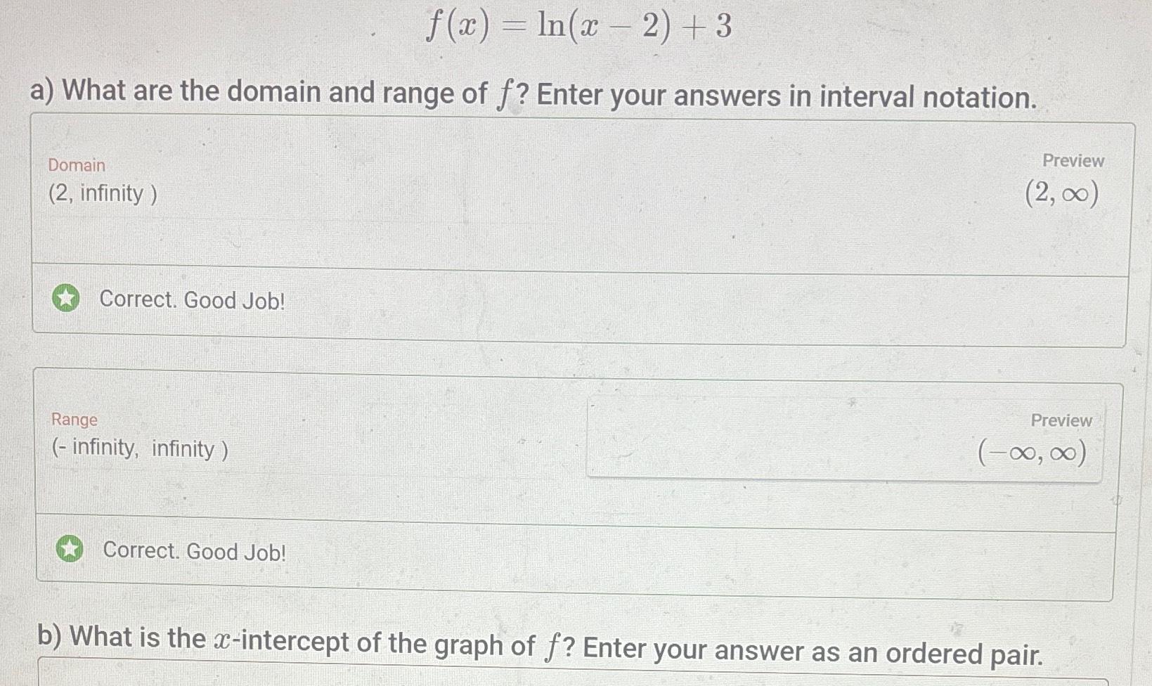 solved-f-x-ln-x-2-3b-what-is-the-x-intercept-of-the-chegg